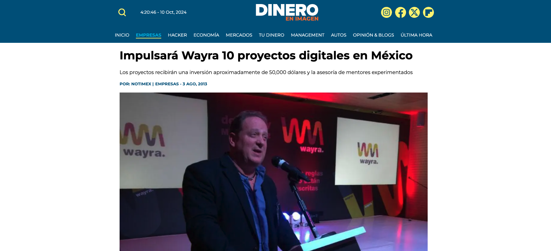 Impulsará Wayra 10 proyectos digitales en México una de ellas BrandMe de Gerardo Sordo